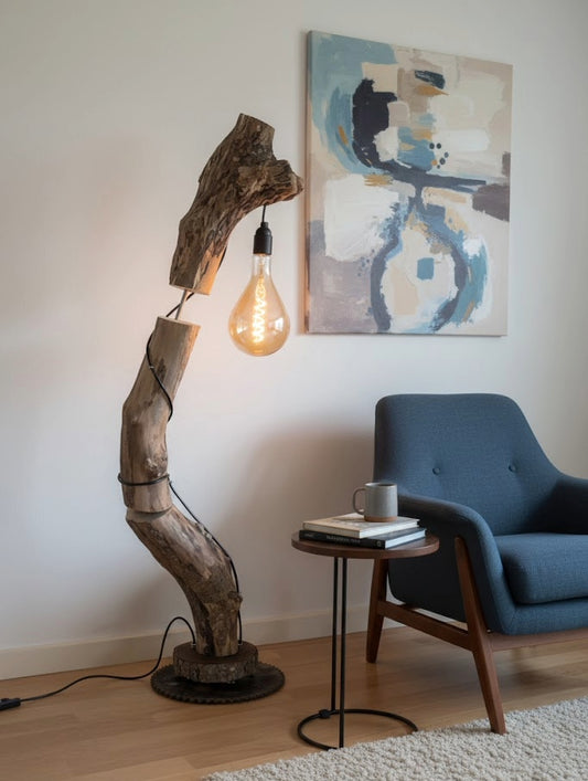 Kim Sommer - gulvlampe i drivtømmer - 2